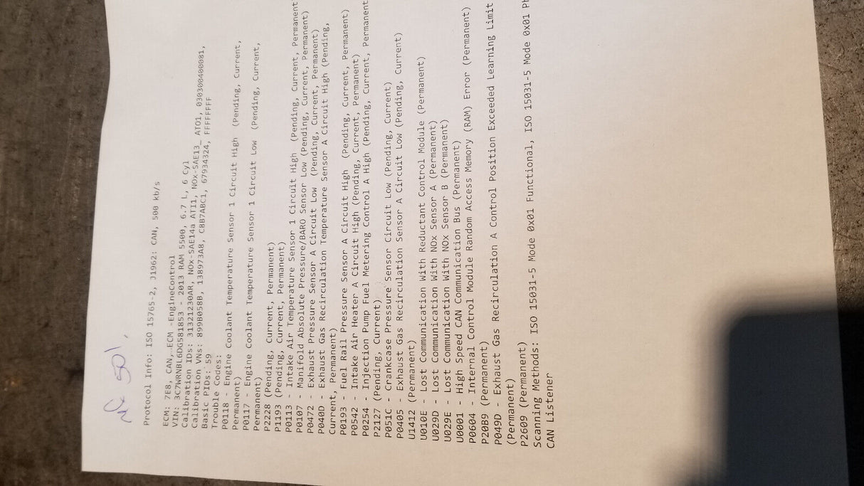 2013-2015 DODGE RAM 2500 3500 6.7L CUMMINS DIESEL ECU 5317110