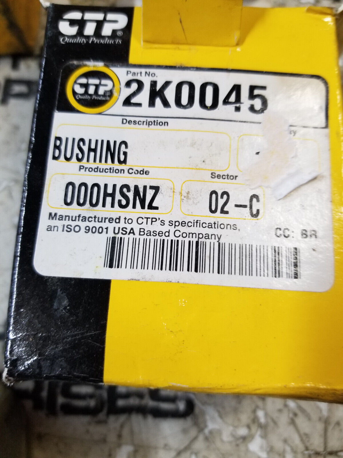 CTP BUSHING 2K0045 2K-0045