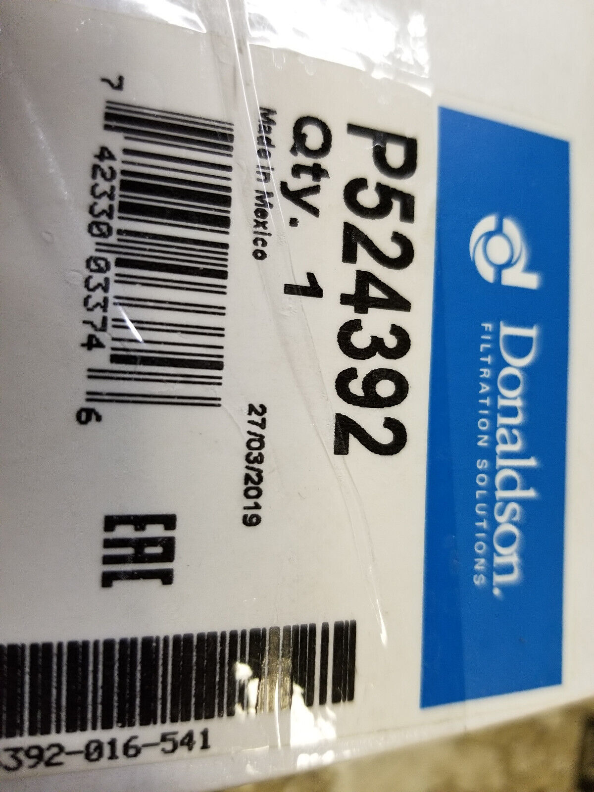 LOT OF 3PC - Donaldson Breather Air Cylindrical- P524392