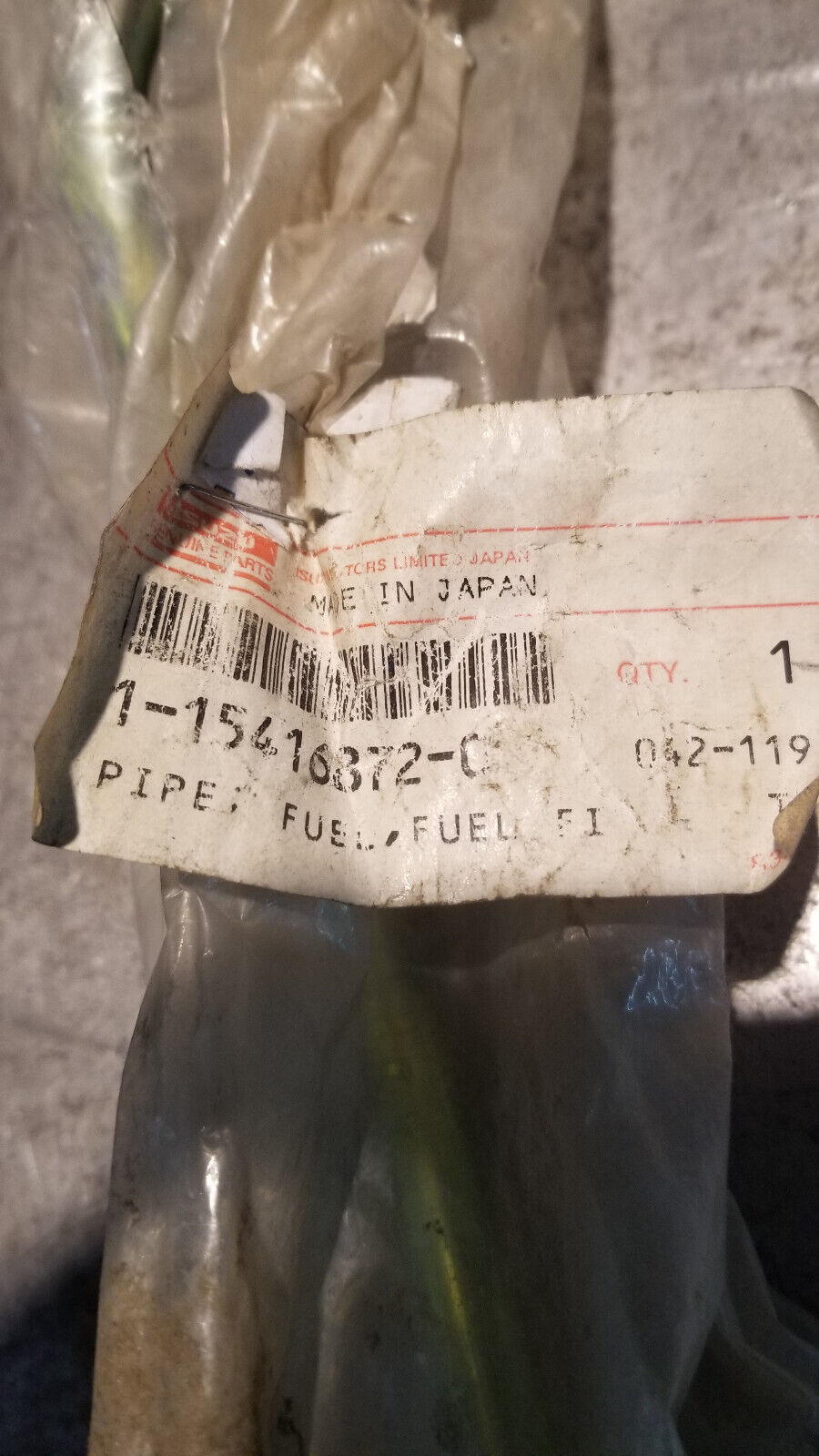 1154168720 1-15416872-0 Fuel Filter To Injection Fuel Pipe