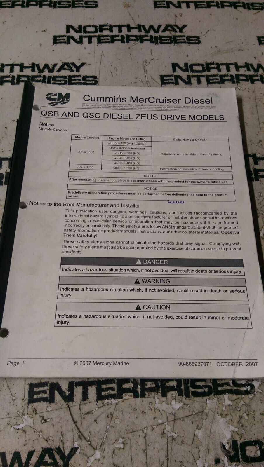 90-865612010 mercruiser diesel qsb & qsc diesel zeus drive service manual
