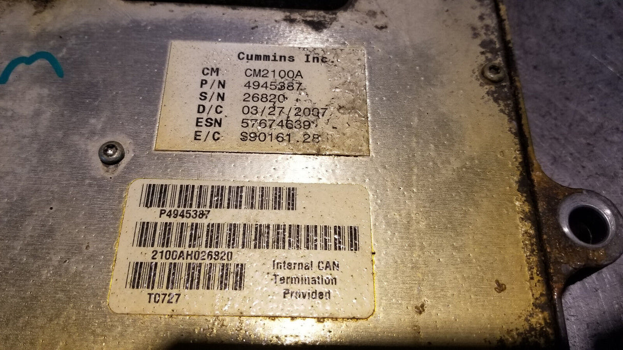 CORE CUMMINS CM2100A 4945387 ECM CORE / NO COMMUNICATION