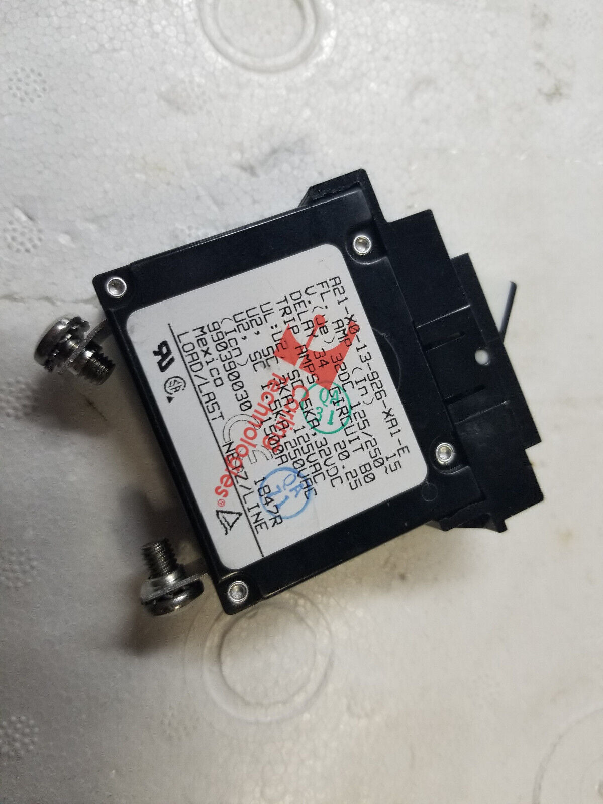 A21-X0-13-926-XA1-E Carling Marine Boat Circuit Breaker Switch 15 Amp