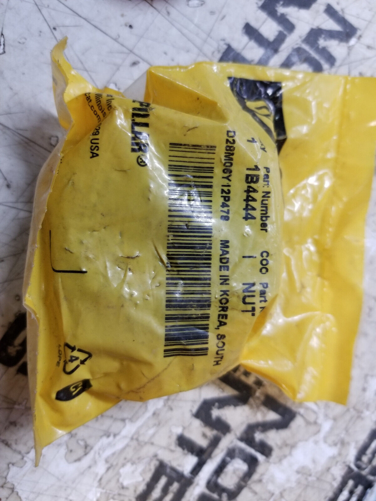 1B4444 CATERPILLAR CAT OEM 1B-4444 SLOTTED NUT CASTLE NUT