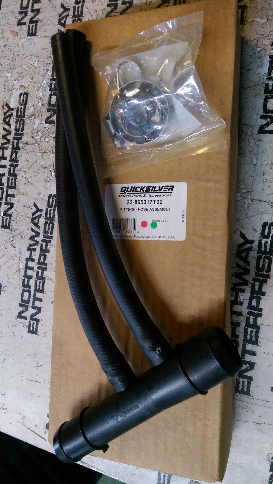 OEM Mercury MERCRUISER Quicksilver 22-865317T02 Hose Fitting Assembly