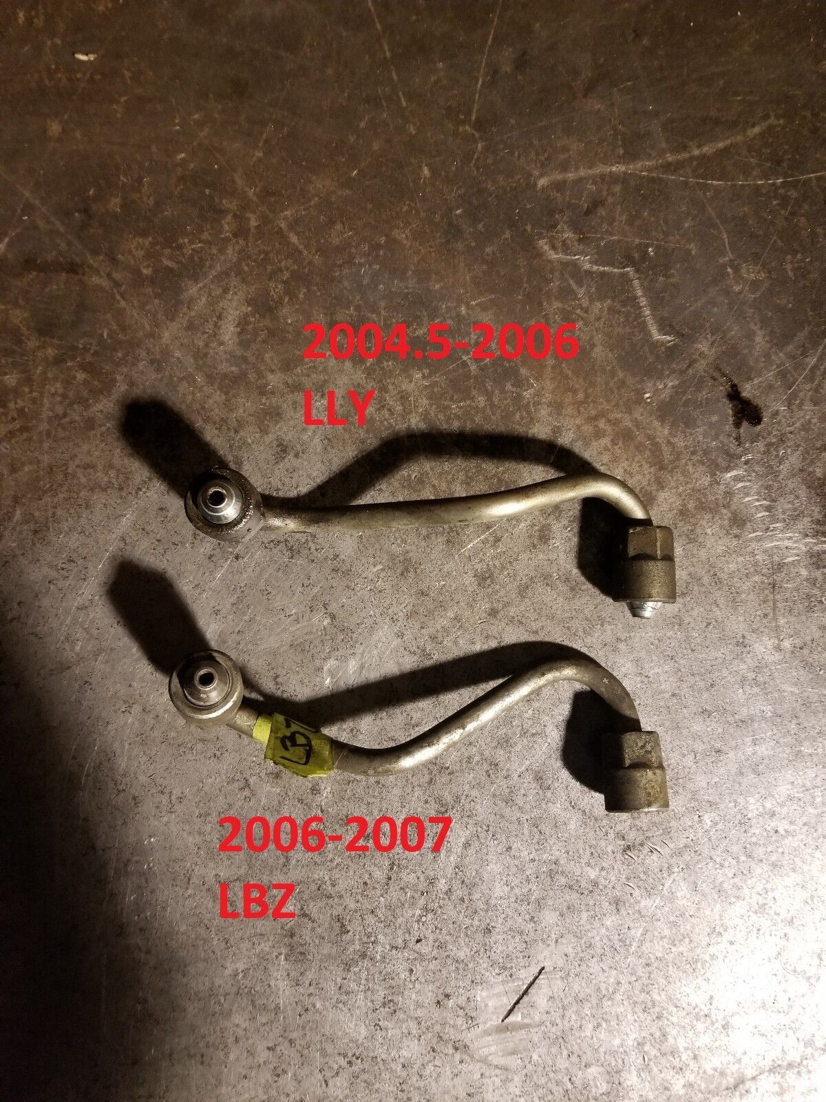 06 07 08 09 10 2006-2010 6.6 LBZ LMM Duramax CP3 TO FUEL RAIL LINE 98006530