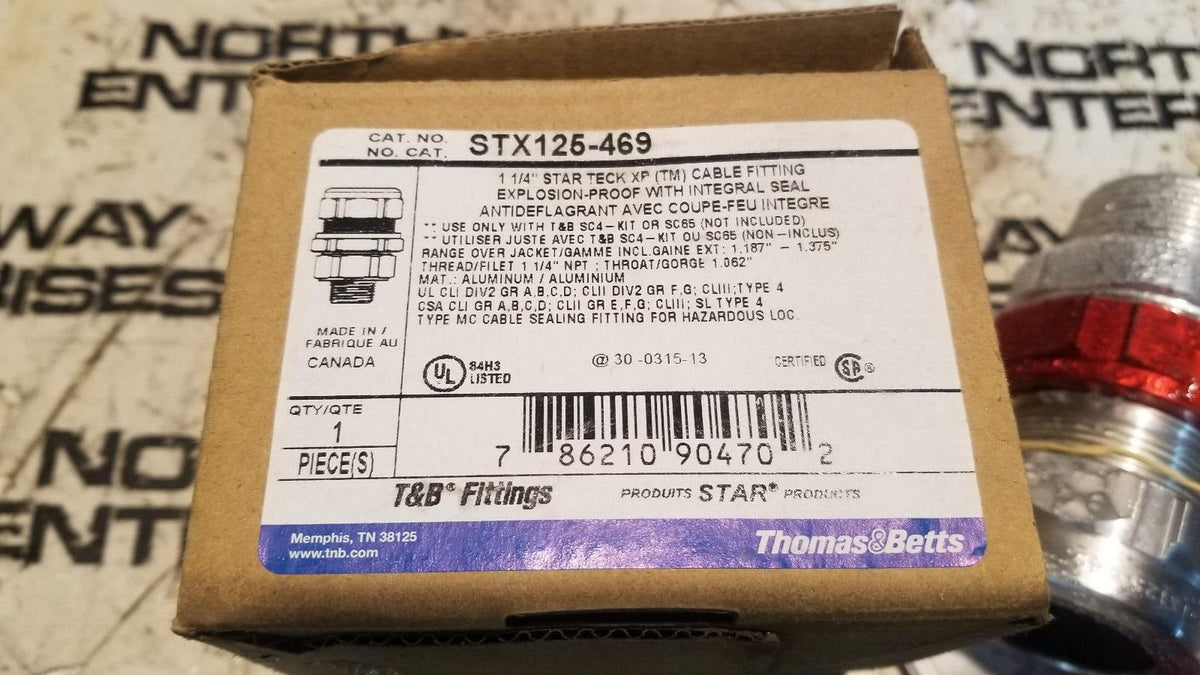 THOMAS & BETTS ABB STX125-469 / STX125469 (NEW IN BOX) AL XP FITTING- TECK CABLE