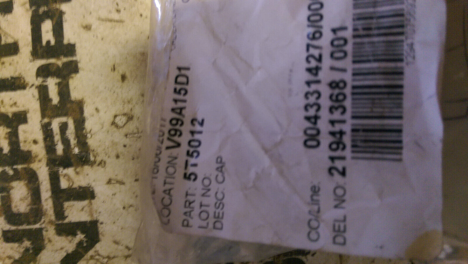 CATERPILLAR 5T-5012: Cap