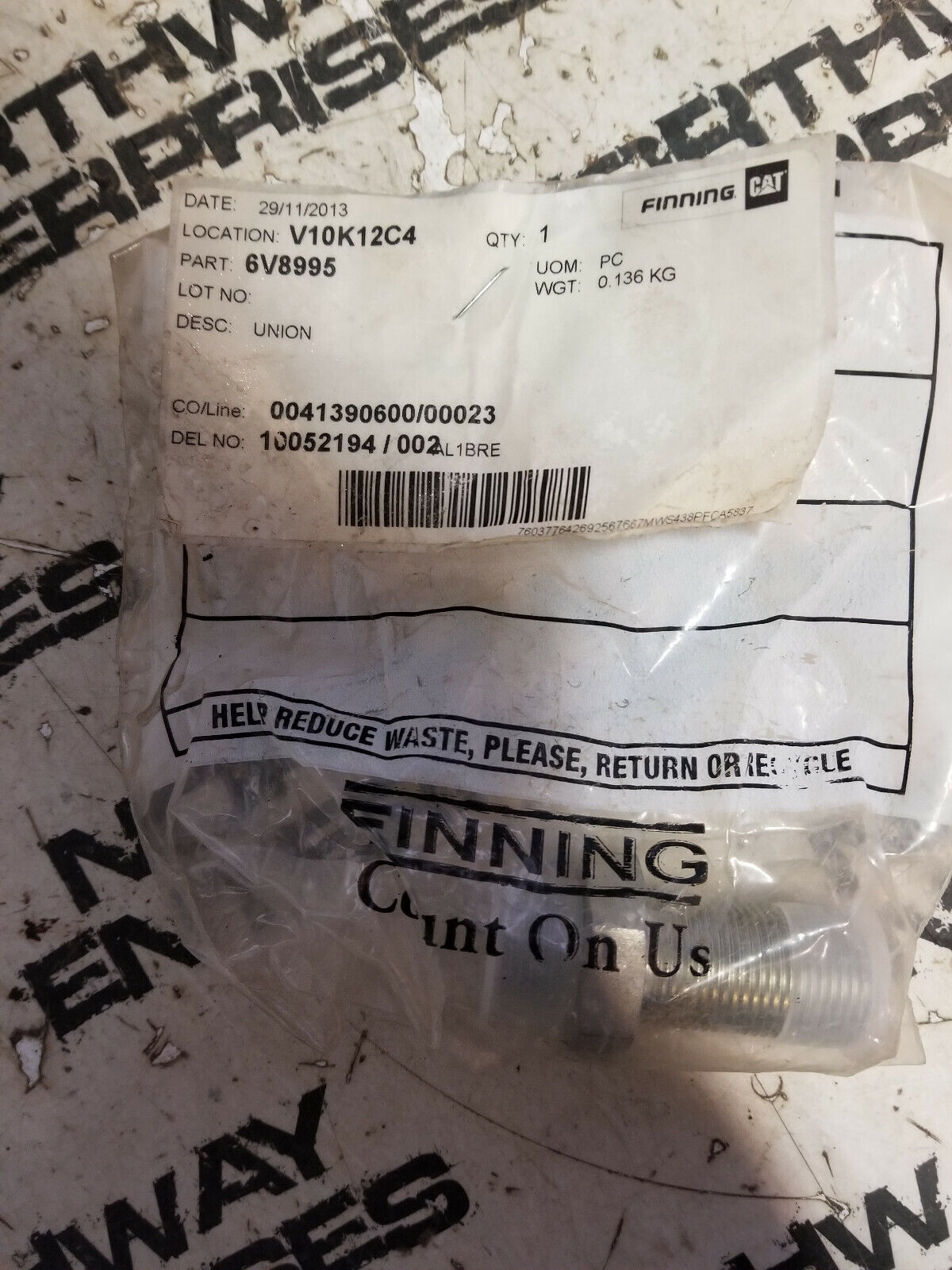 6V-8995 CATERPILLAR UNION