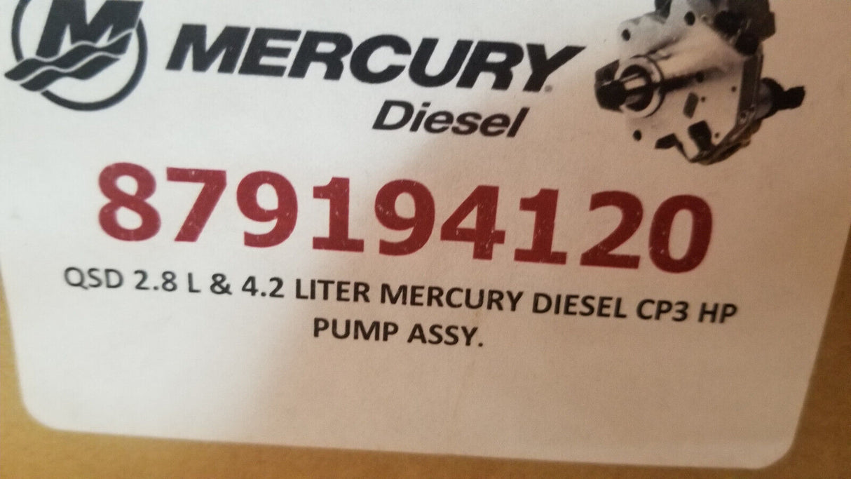 Mercury Mercruiser Quicksilver Oem Part # 879194120 CP3 Injection Pump Assy
