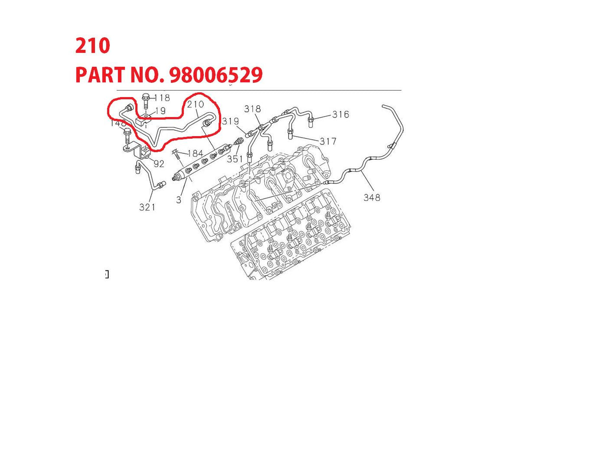 06 07 08 09 10 2006-2010 6.6 LBZ LMM Duramax RAIL TO RAIL LINE 98006529