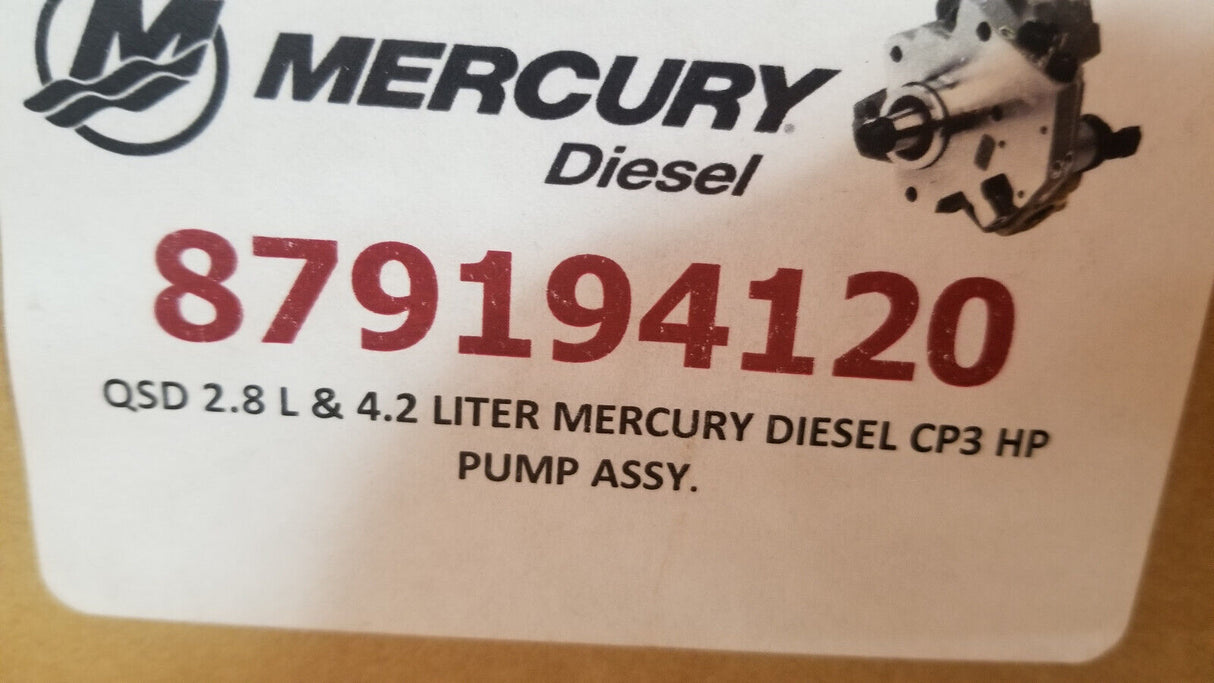 Mercury Mercruiser Quicksilver Oem Part # 879194120 CP3 Injection Pump Assy