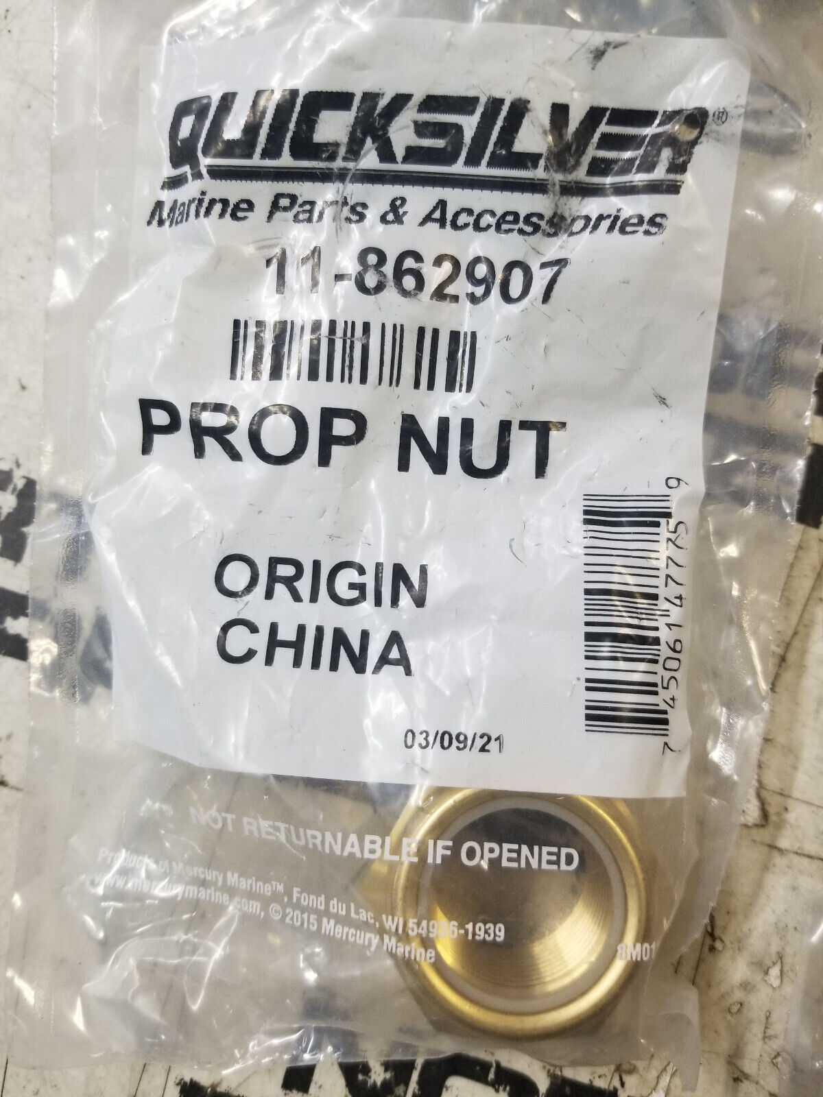 QUICKSILVER 11-862907 Propeller Nut