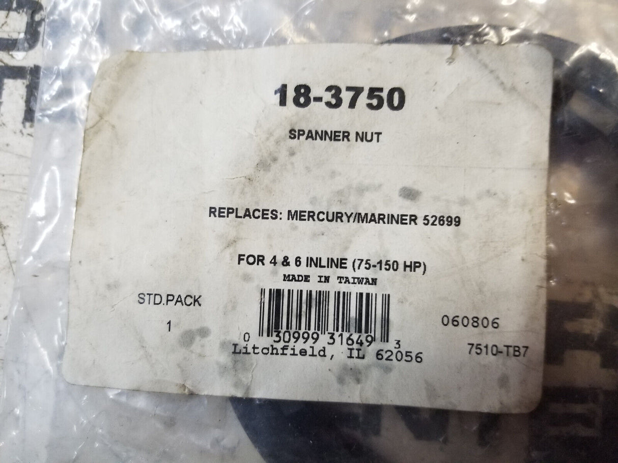 MERCURY 18-3750 Spanner Nut replaces Merc #52699 4 & 6 cyl 75 to 150 in line mot