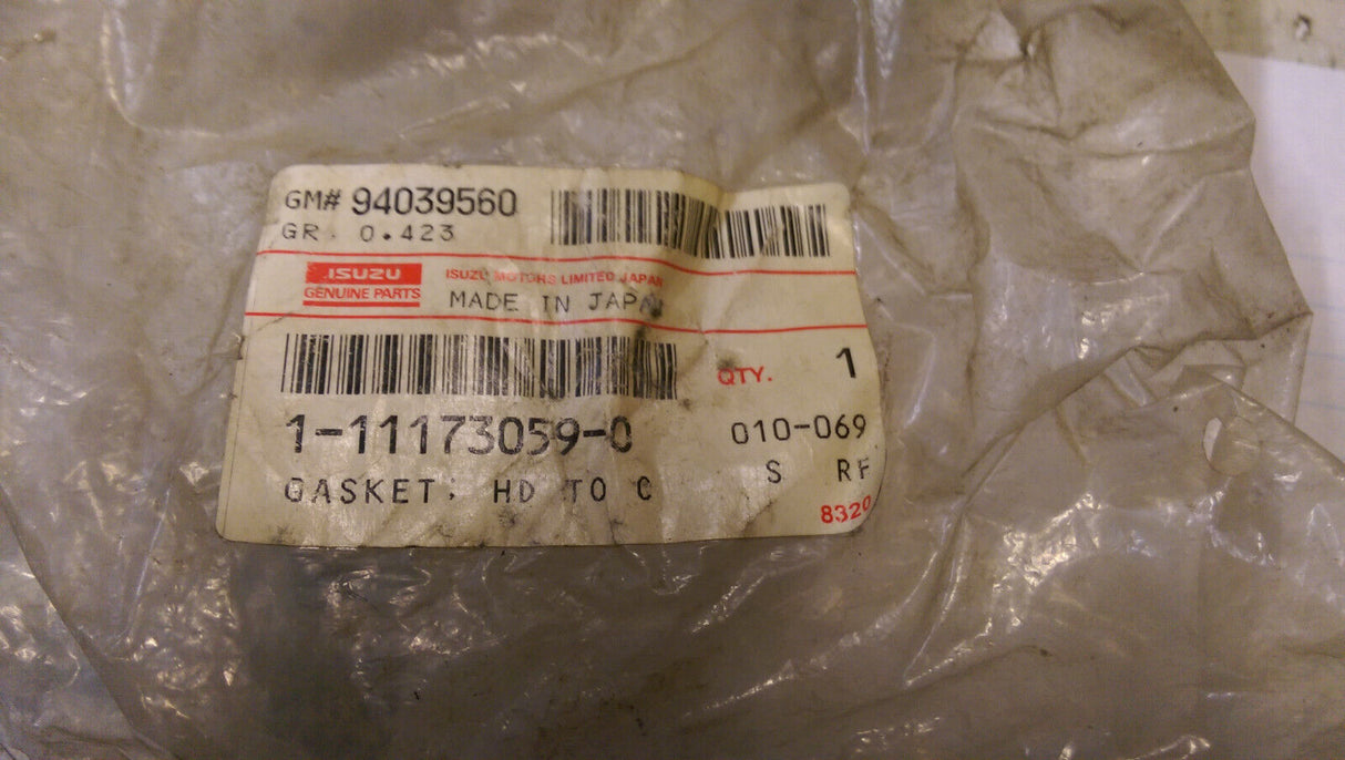 1111730590 Isuzu Rocker Cover Gasket 94039560