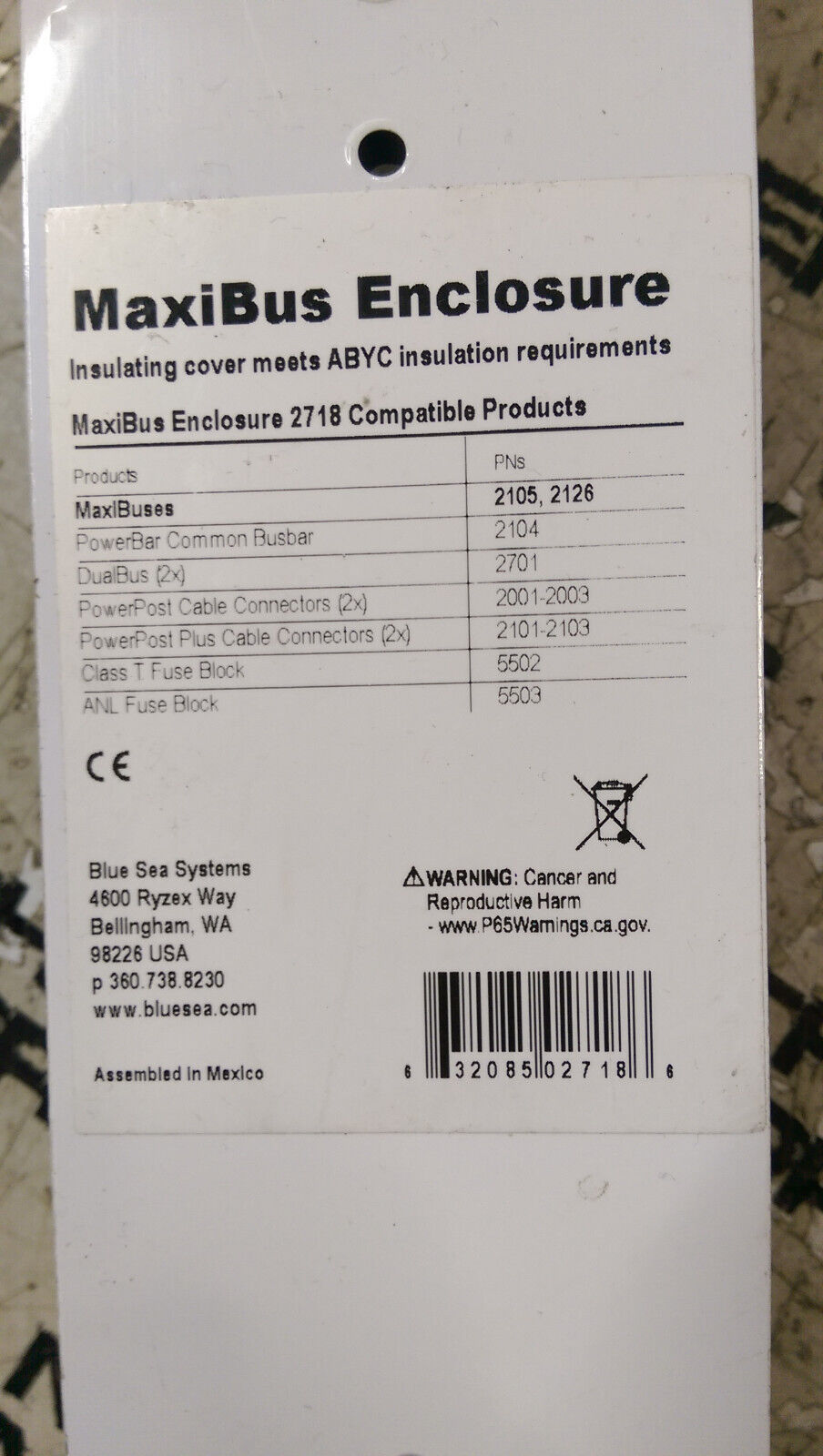 2718 Blue Sea 2718 Maxibus Cover For 2105 & 2106