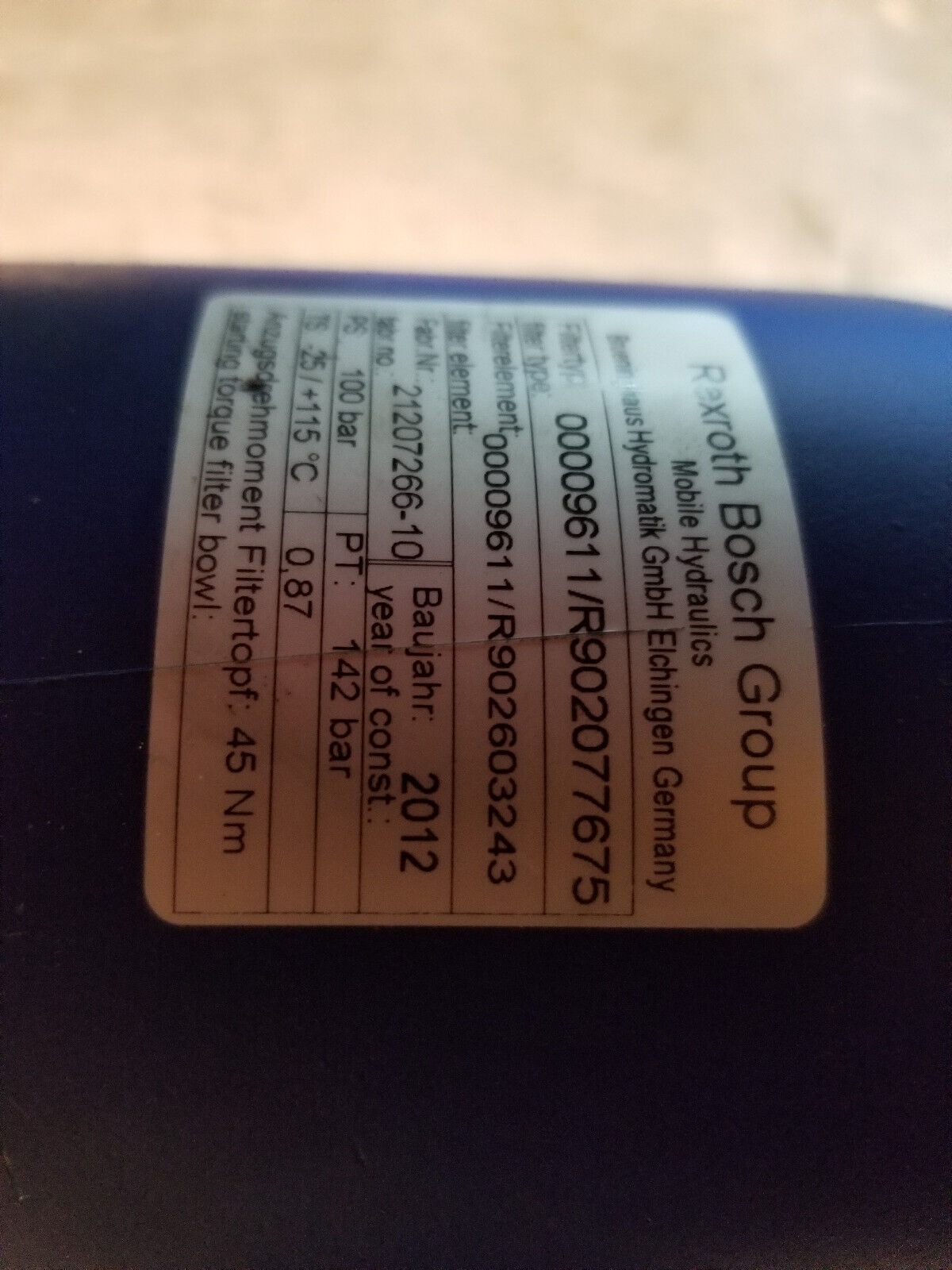 New Rexroth Bosch Mobile Hydraulics R902077675 00009611