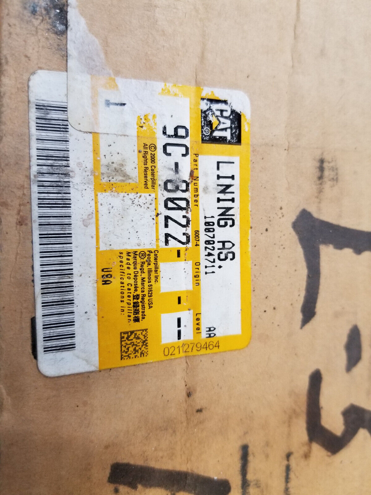 Caterpillar CAT 9C-8022 BRAKE LINING BRAKE PAD 9C8022