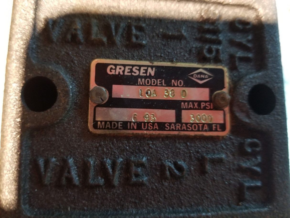 Gresen LOA-38-D - Hydraulic Valve LOA38D