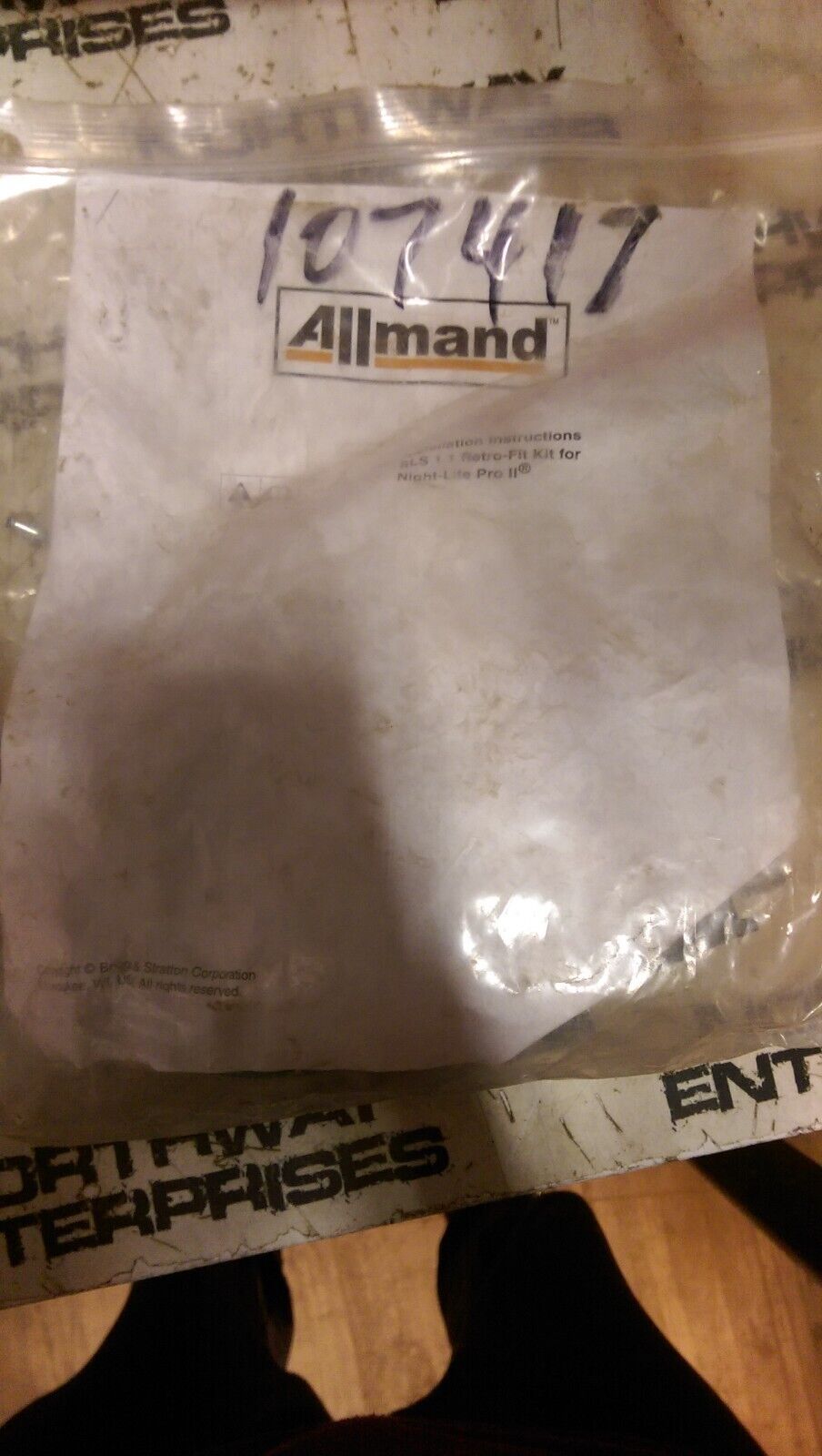 107417 SOFTWARE UPDATE SLS 1.1 WITH KEY SWITCH Allmand Night-Lite Pro II LD