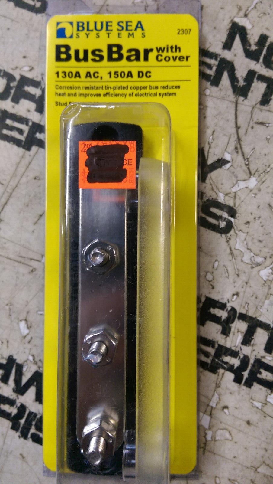 Blue Sea 2307 Common 150A BusBar - (4) 1/4"-20 Studs w/Cover