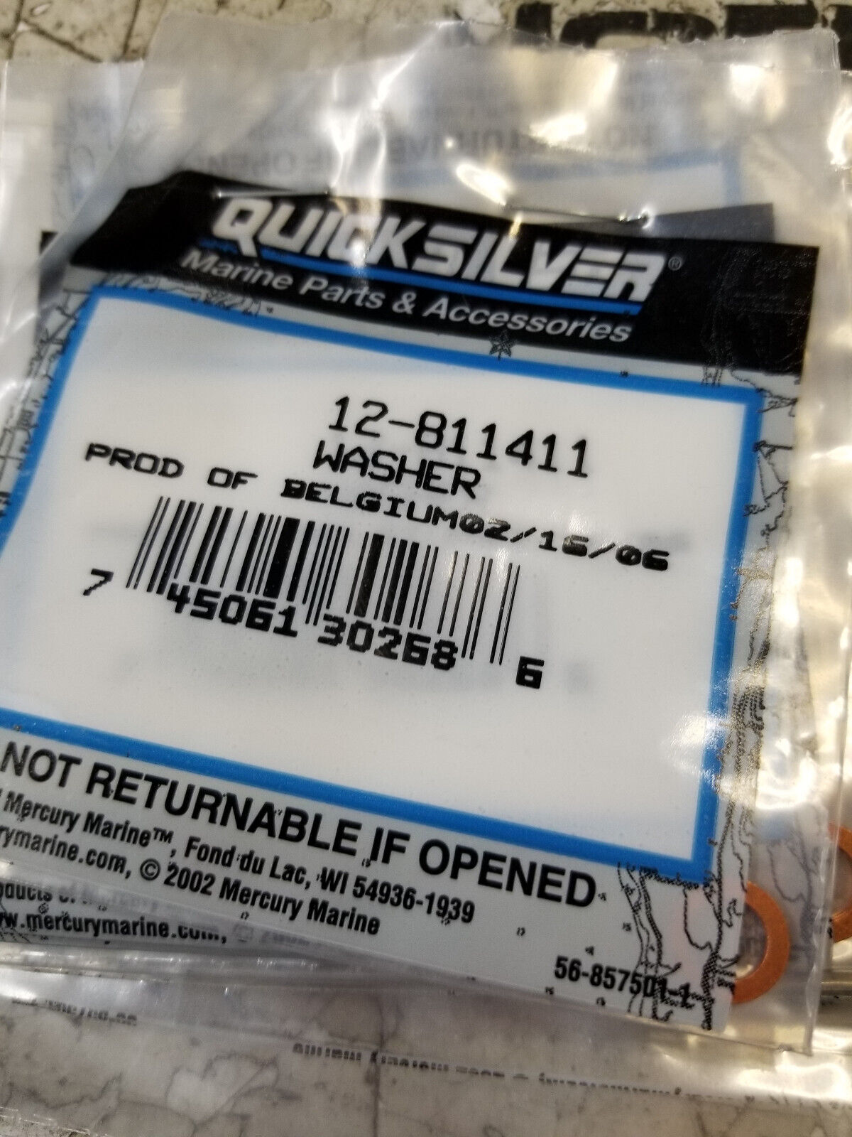 LOT OF 11PC - MERCURY QUICKSILVER WASHER 12-811411