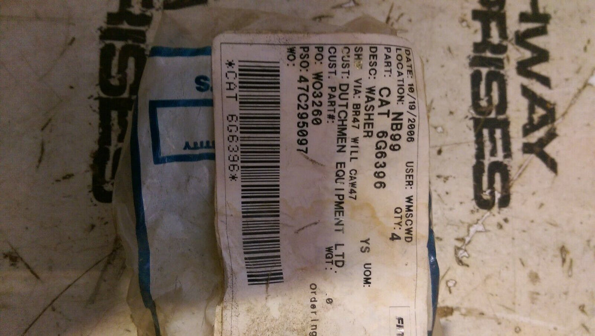CATERPILLAR 6G-6396: WASHER LOT OF 4 PIECES