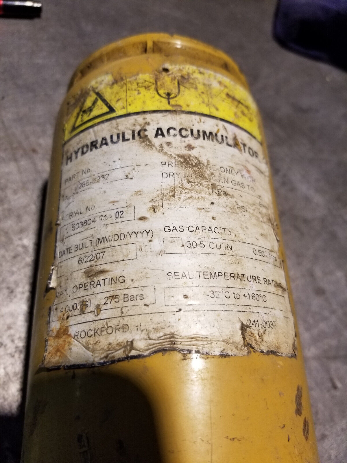 CATERPILLAR ACCUMULATOR 286-3232 2863232