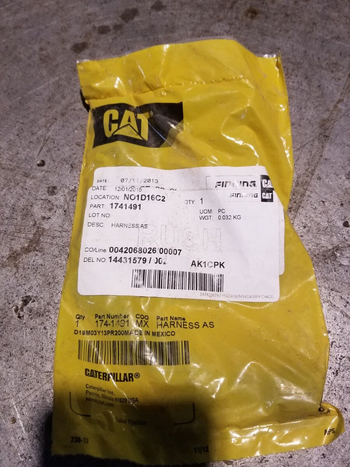 Caterpillar CAT 174-1491 Wiring Harness