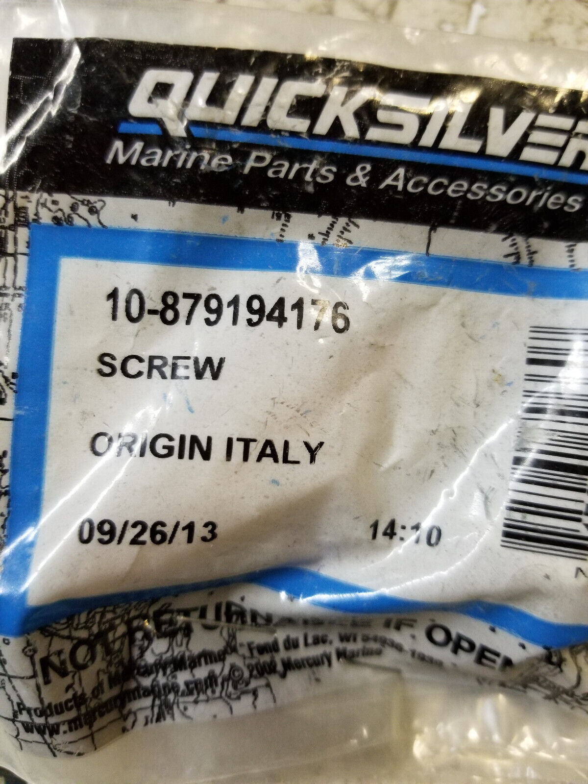 LOT OF 4PC - MERCURY QUICKSILVER SCREW 10-879194176