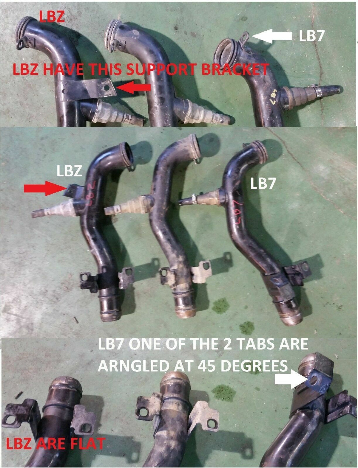 97226868 2001-2004 6.6 DURAMAX TURBO LB7 DIESEL COOLANT PIPE