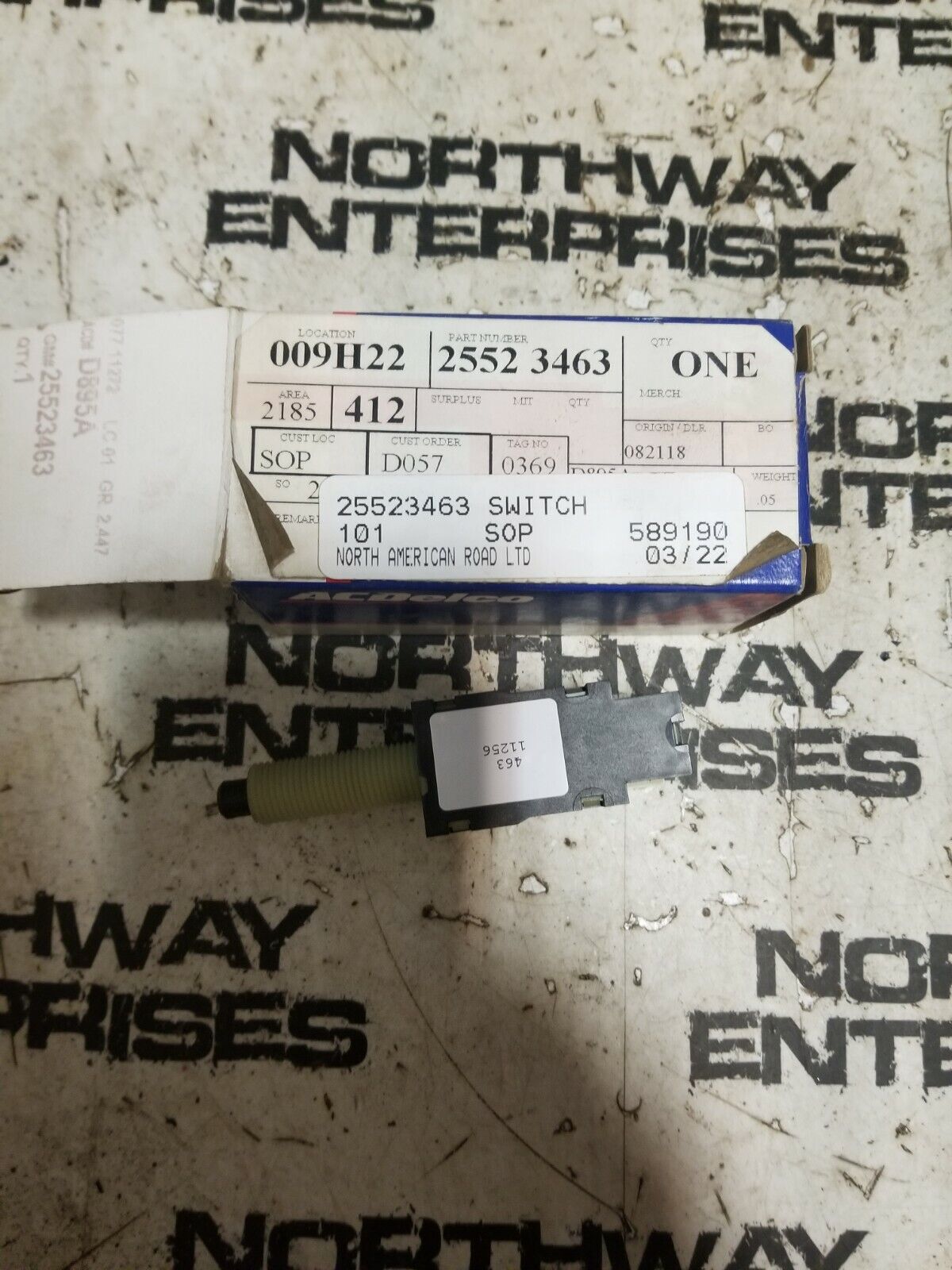 25523463 ACDELCO BRAKE LIGHT SWITCH