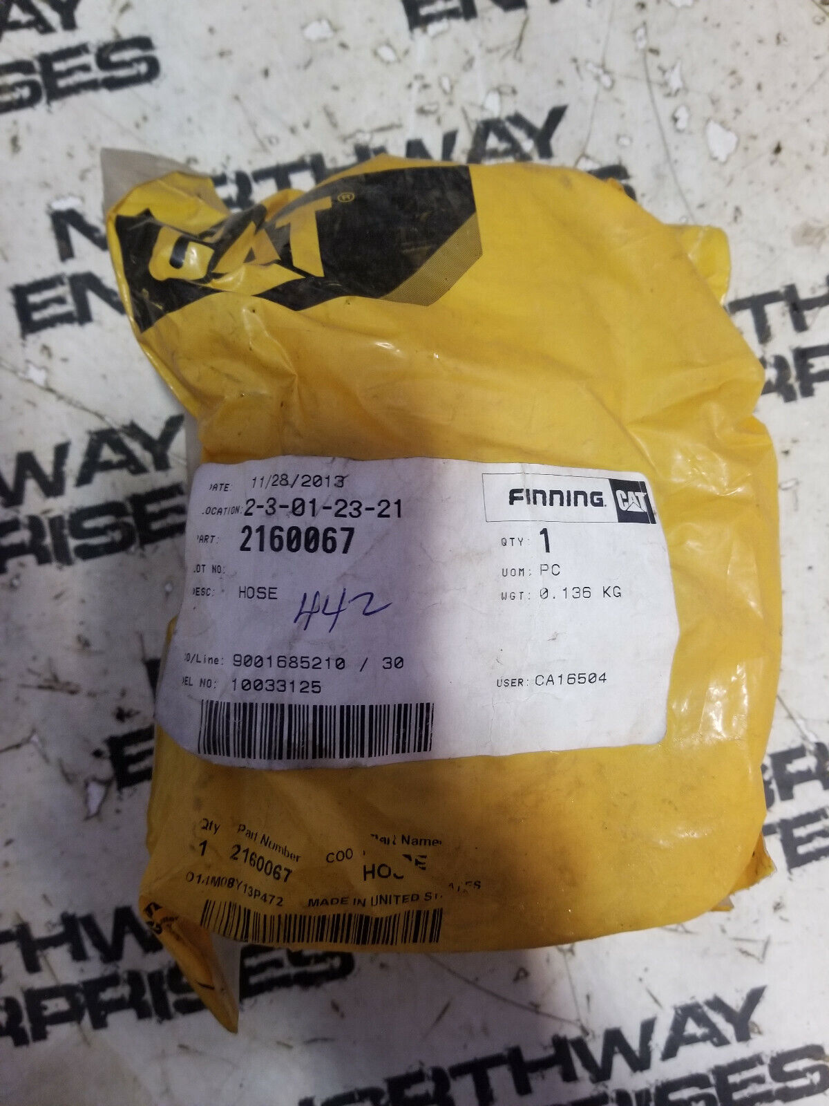 216-0067 CATERPILLAR HOSE