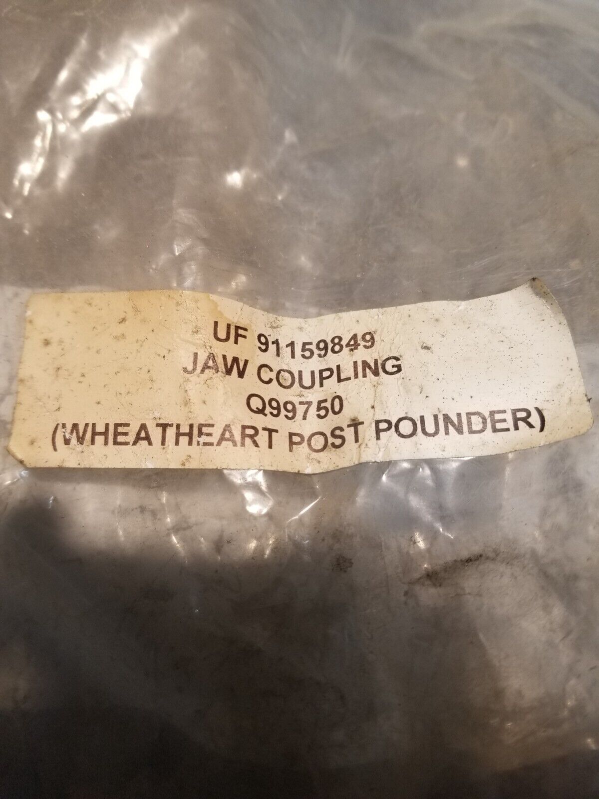 UF 91159849 JAW COUPLING Q99750 WEATHERT POST POUNDER