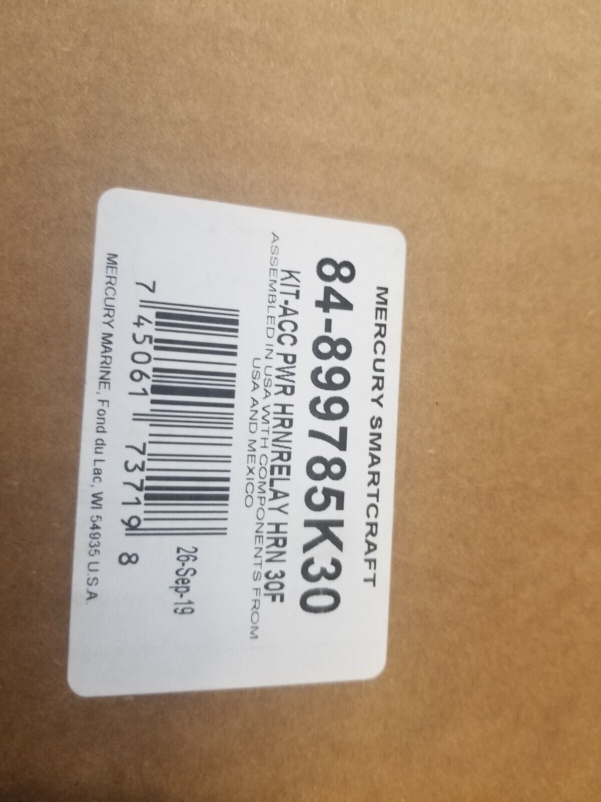 MERCURY MARINE SMARTCRAFT RELAY POWER WIRING HARNESS KIT Part# 84-899785K30