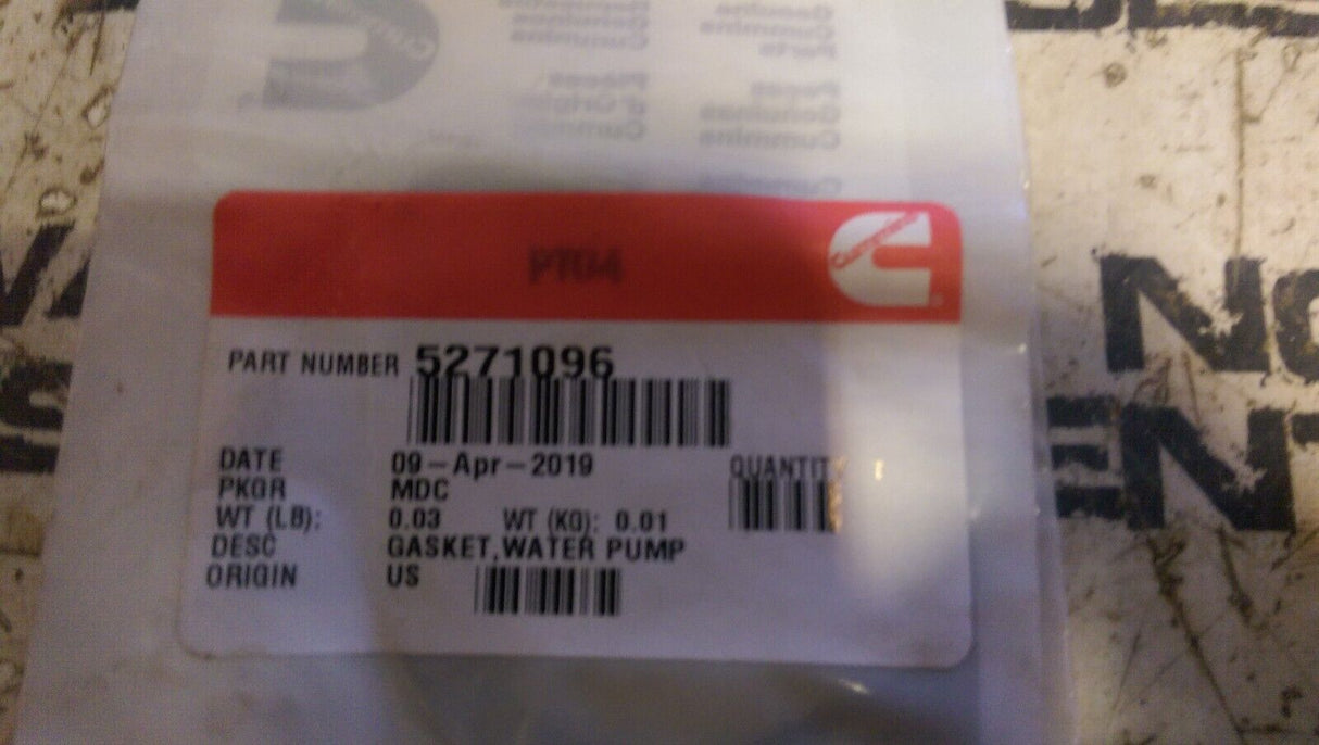 5271096 CUMMINS WATER PUMP GASKET