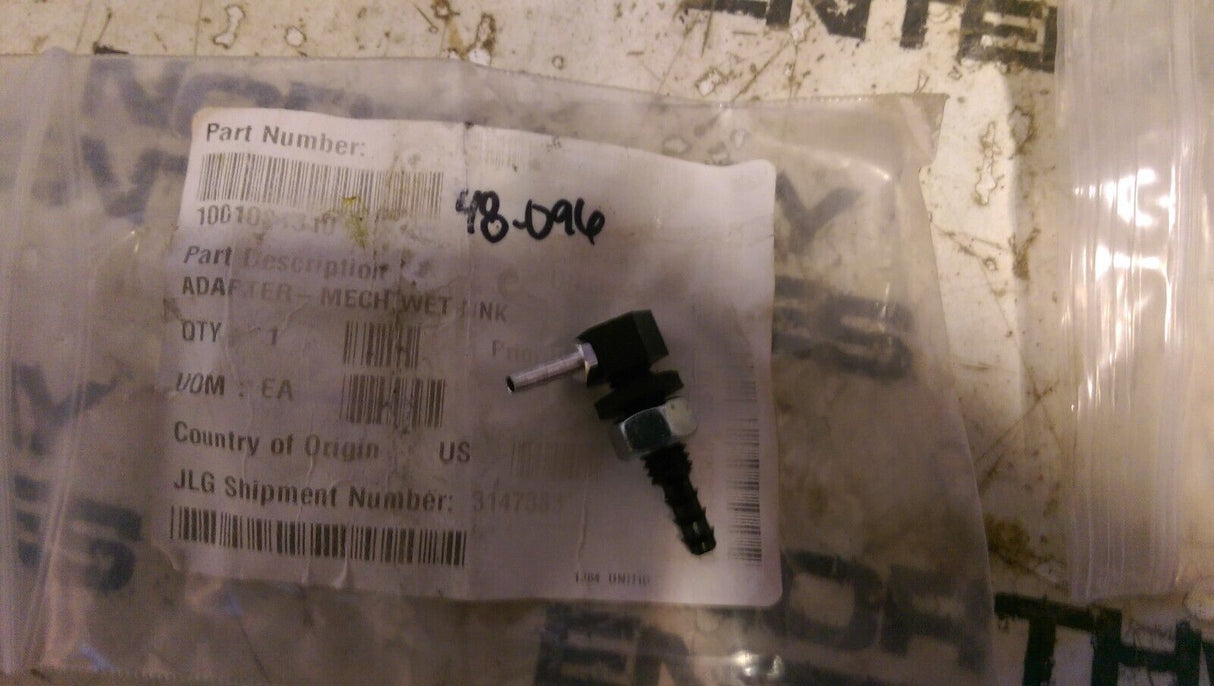 JLG PART # 1001081310 - ADAPTER-MECH,WET LINK