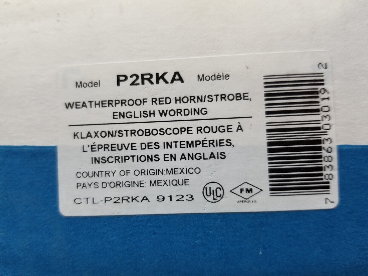 MIRCOM P2RKA 12/24V 2-Wire SpectrAlert Advance Horn/Strobe, Red