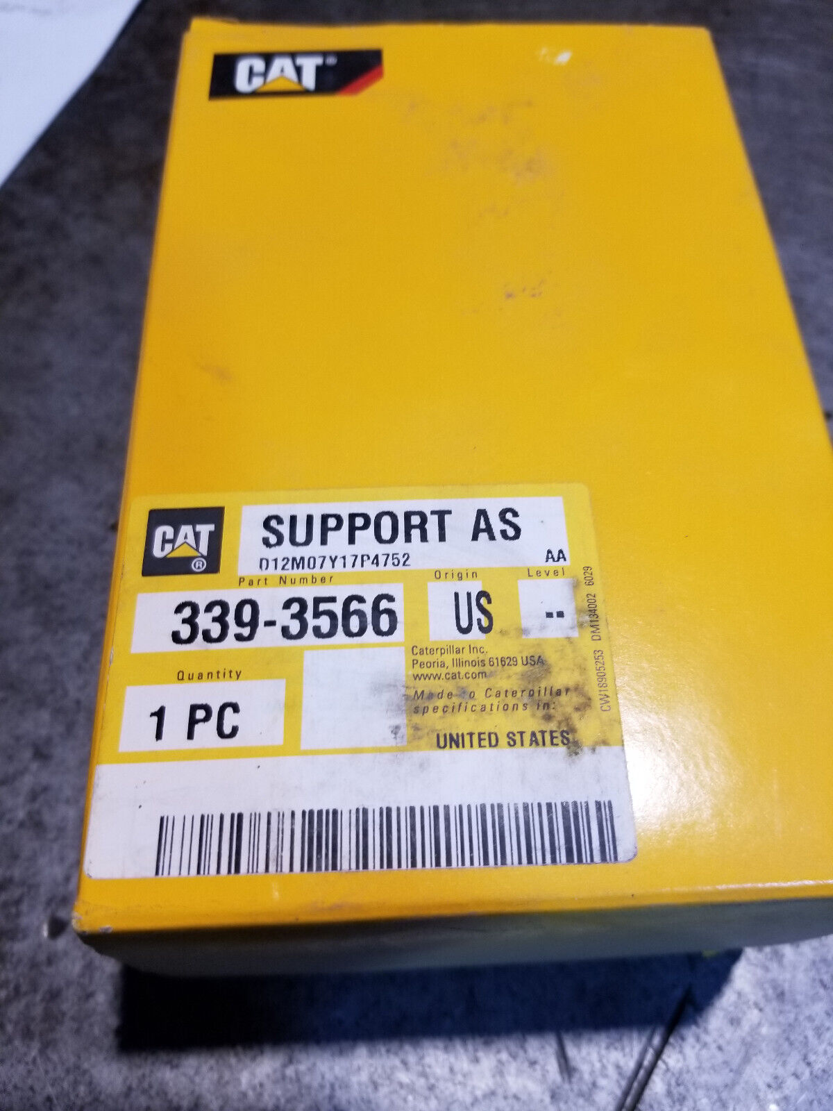 339-3566 Genuine OEM CATERPILLAR 155mm Long Footrest Support