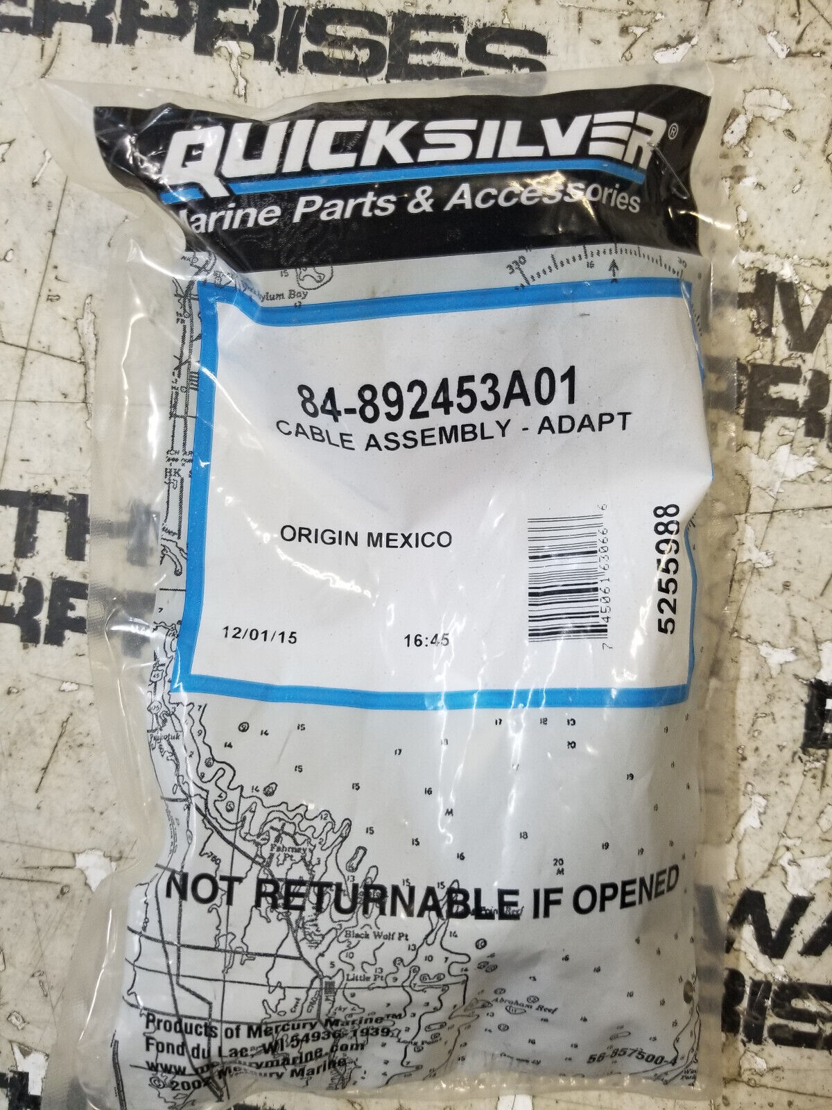 MERCURY QUICKSILVER 84-892453A01 CABLE ASSEMBLY ADAPTER