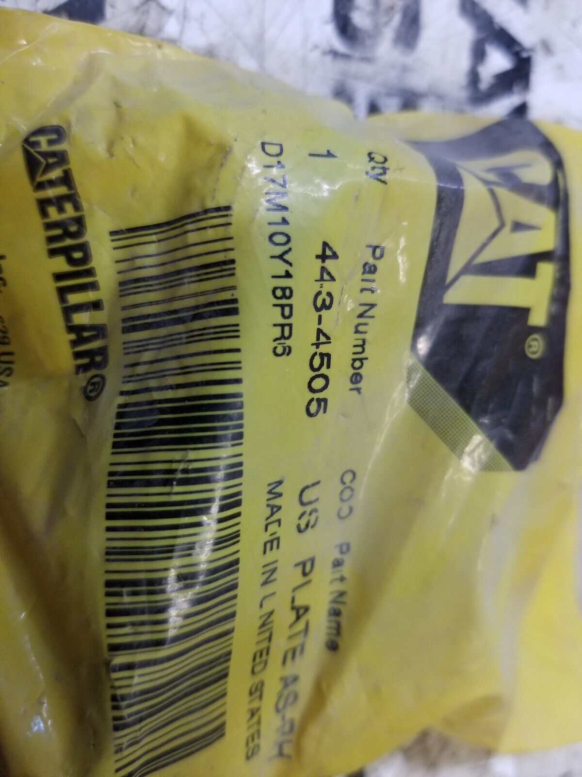 Caterpillar 443-4505 Plate Assembly 4434505
