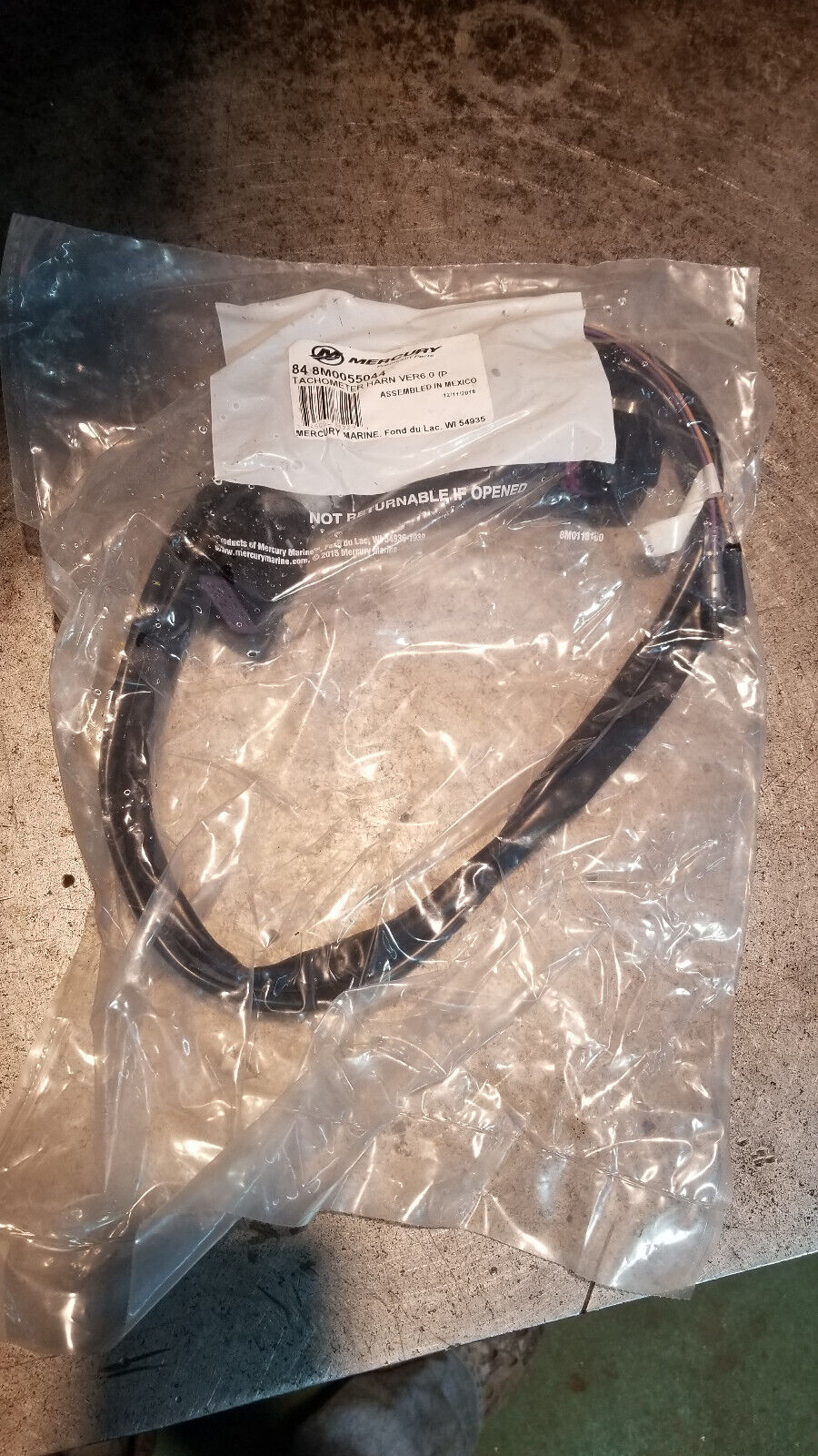 Genuine Tachometer Gauge Harness (Ver 6.0) Mercury Mariner Outboard 84-8M0055044