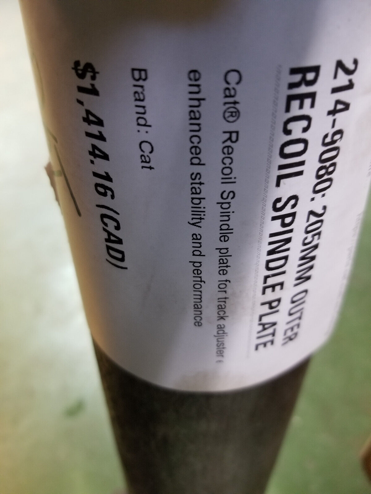214-9080 CAT D6T RECOIL 205mm Outer Diameter Recoil Spindle plate