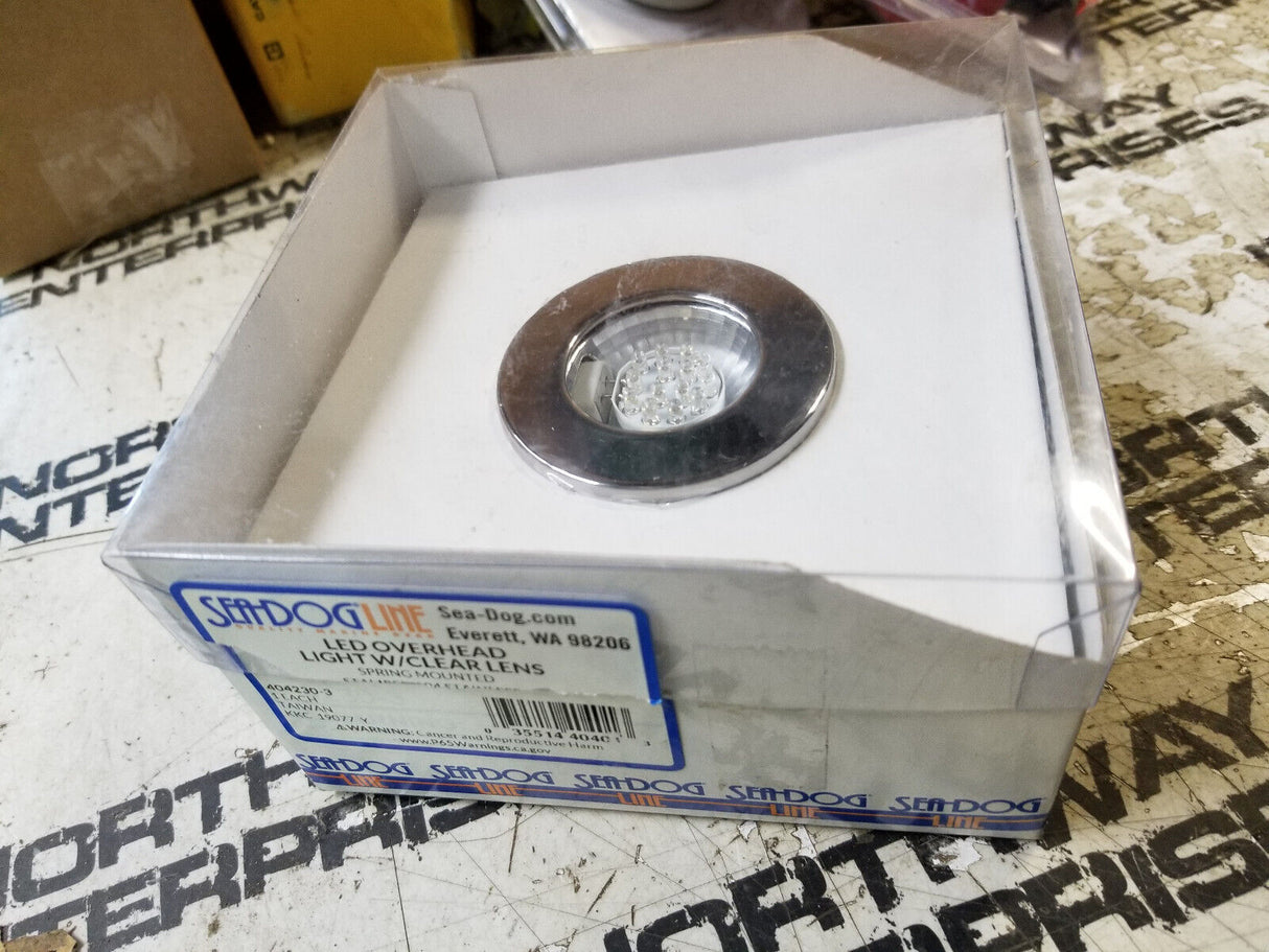 404230-3 Sea-Dog LED Overhead Light - Brushed Finish - 60 Lumens - Clear Lens