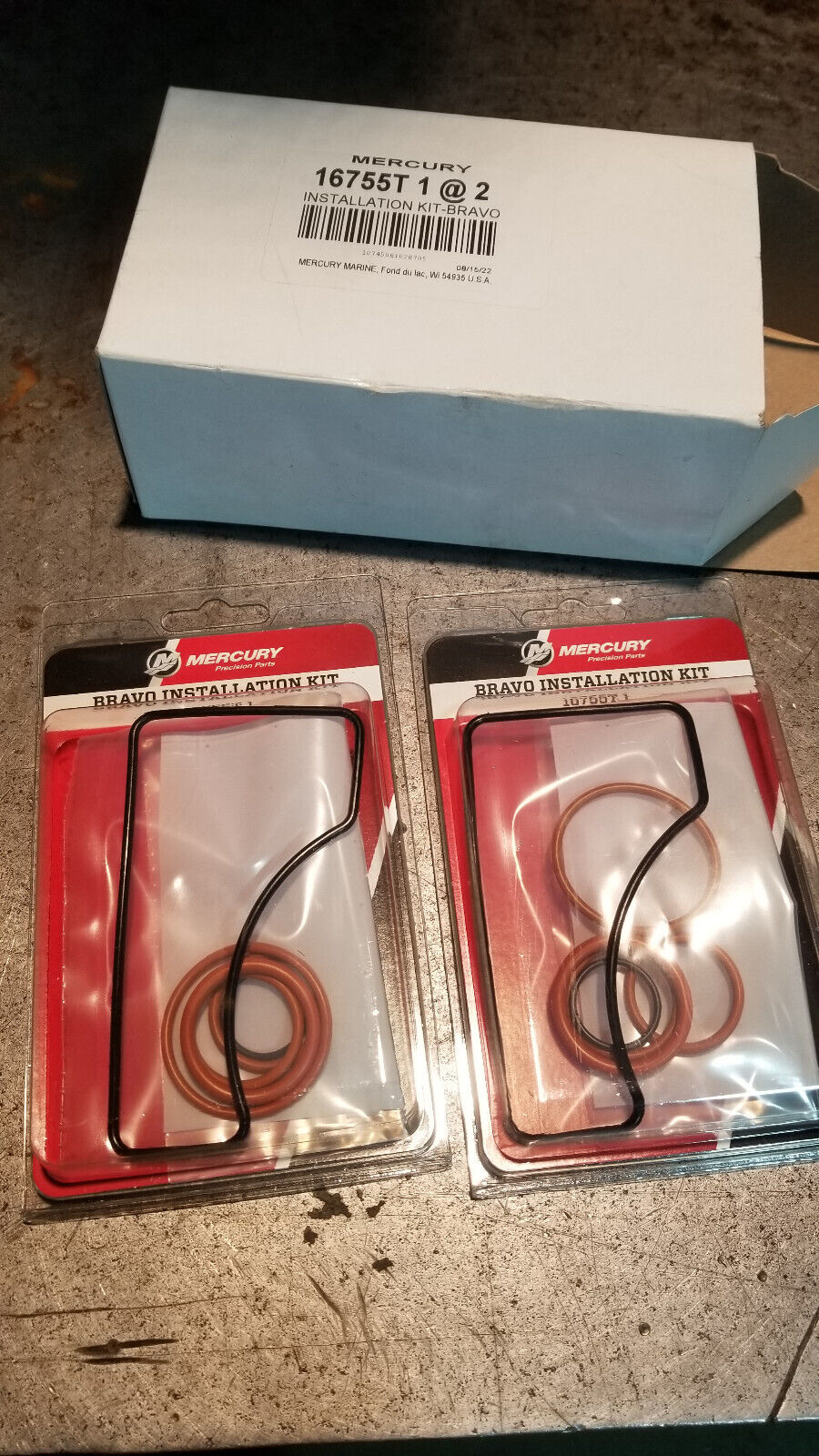 2PC Gasket Set - Mercruiser Bravo Drives replaces 16755T1 16755Q1 18-2615