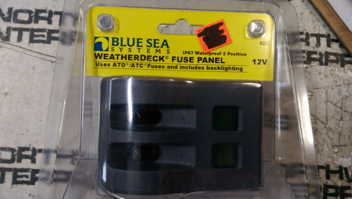 Blue Sea 4302 WeatherDeck 12V DC Waterproof Fuse Panel - Gray 2 Positions