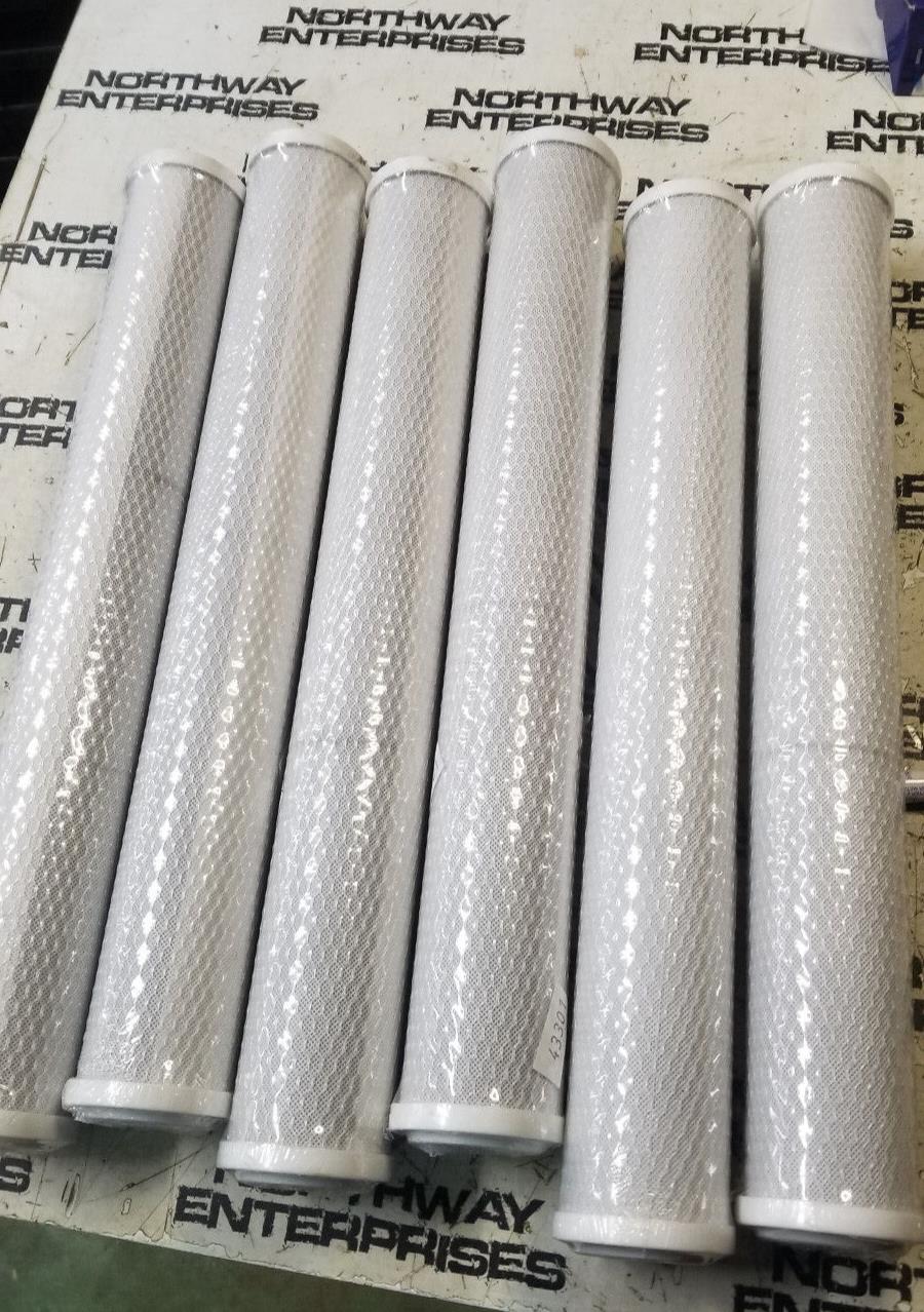 LOT OF 6 HRO/Sea Recovery 2.5? x 20? CARBON BLOCK FILTER CARTRIDGE