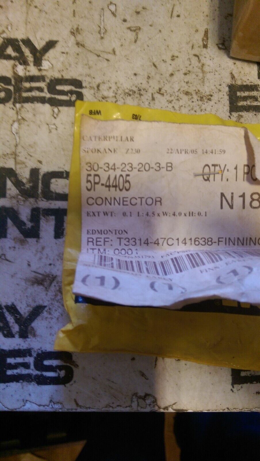 CATERPILLAR 5P-4405: ADAPTER-STRAIGHT