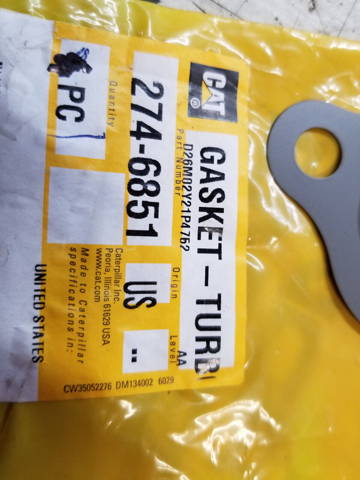 CAT GASKET 274-6851 2746851