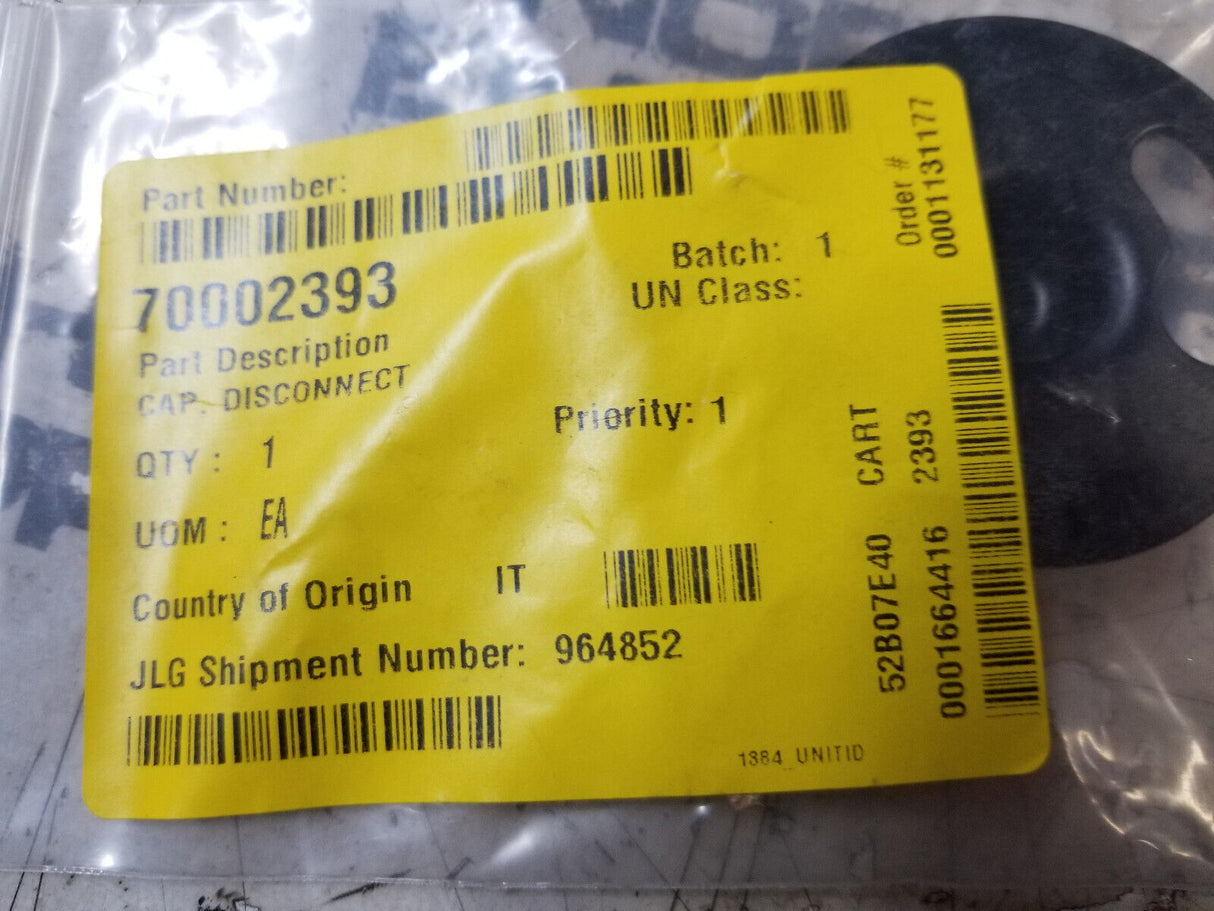 JLG 70002393 CAP, DISCONNECT